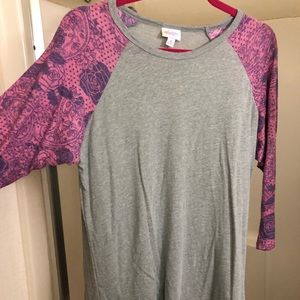 Lularoe Pink and Purple Rose Randy
